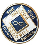 Infinity Blue and White NA Medallion Official Eternity Narcotics Anonymo... - $57.03 CAD