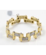 20.00 Carati Diamanti 18k Oro Giallo Fatto a Mano 21.6cm Collegamento Br... - $22,397.64