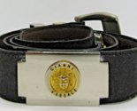 Men&#39;s Vintage Gianni Versace Black Leather Belt Size 32-34  - $296.01