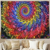 Mandala Tapestry Colorful Hippie Wall Hanging (60&quot;x80&quot;in)Boho Tapestry - £15.50 GBP
