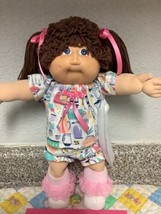 Vintage Cabbage Patch Kid Girl HTF Violet Eyes Poodle Hair Head Mold #2 1985 - £184.03 GBP