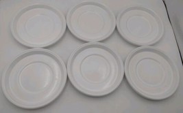 6 Nancy Calhoun Coronado White Ceramic 6.75” Salad Snack Dessert Plates ... - $395.57 MXN