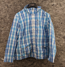 Ralph Lauren Active Blue Plaid Zip Up Nylon Mesh Lined Jacket Size 2X - $21.99