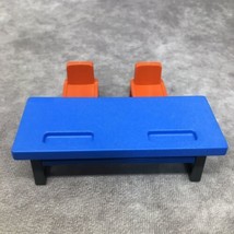 Playmobil Student Desk &amp; Chairs- Blue &amp; Burnt Orange - $5.87