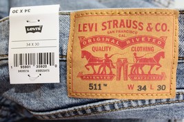 NEW Men&#39;s Levi&#39;s 511 Slim Fit Eco Performance Jeans Light Blue 34 x 30  ... - £35.15 GBP