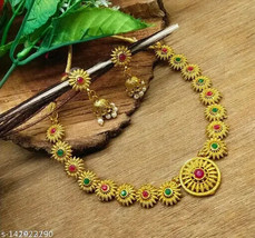 Kundan Jewelry Set Indian Gold Plated Temple Wedding Bridal Jewelry Set ce - £3.91 GBP