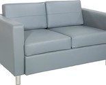 Pacific Loveseat With Padded Box Spring Seats And Silver Finish Legs, Ch... - $753.99
