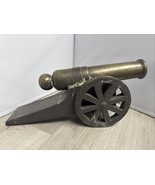 12” Antique Brass Signal Cannon 1” Bore Wood Wheel Carriage Marked Jumbo... - $7,778.84 MXN