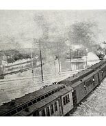 Harrisburg Railroad 1889 Johnstown Flood Victorian Print Pennsylvania DW... - €21,33 EUR