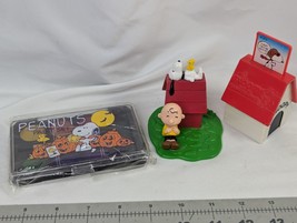 Peanuts Snoopy Toy Cake Topper Lot Doghouse Halloween Paint Set Bakery Craft - £14.99 GBP