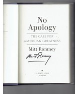 No Apology : The Case for American Greatness by Mitt Romney Signed Autog... - $138.10 CAD