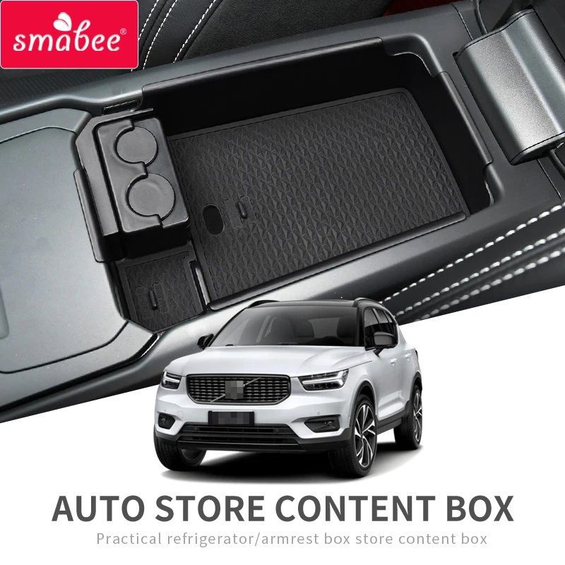 Rmrest box for volvo xc40 2019 2023 interior accessories stowing tidying center console thumb200