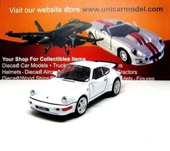  Porsche 964 Turbo White Welly 1:38 Diecast Car Collector's Model, New - $34.08