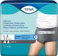Tena ProSkin Maximum Absorbency Incontinence Underwear for Men, LG, 18 C... - £21.81 GBP