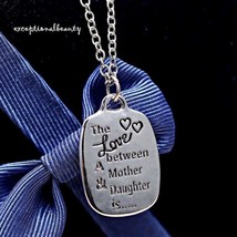 The Love Between A Mother &amp; Daughter is ... Forever Silver Mother&#39;s Day Necklace - £7.50 GBP