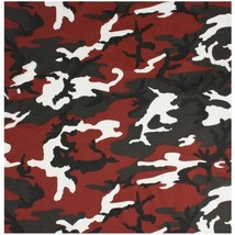 New Classic Camo Bandana - Red Camo 22&quot; X 22&quot; Versatile Design 100% Cotton - $11.68