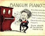 Comic Postcard Bangum Pianos Sure Death Rapid Fire 1907 DB Postcard - $5.85