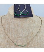 Vintage Handcrafted Native Sterling Silver Necklace 19&quot; + Earrings 2.5&quot; ... - $25.46