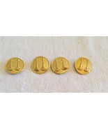 VTG Double Standing Bugle Cpt Fire Dept Golden W Screw Back Pin Lot of 4 - $296.39 MXN