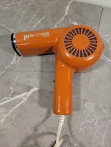 Vintage Gillette ProMax Hair Styling Blow Dryer Hair Dryer Retro Orange | Works - £14.11 GBP