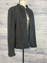 The Limited Collection Women Faux Leather Jacket Womens XL Brown Lace Lined - $22.50