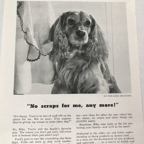 Primary image for 1943 National Dairy Kraft Sealtest Breyers Print Ad Advertising Art War Bonds