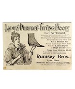 Rumsey Bros Ladies Boots 1894 Advertisement Victorian Footwear 6 ADBN1yy - $27.40 CAD