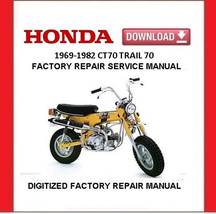 HONDA CT70 TRAIL70 1969-1982 Factory Service Repair Manual  - $20.00