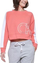 Calvin Klein Performance Women&#39;s Long Sleeve Crew Neck Crop Fleece Pullo... - $301.34 MXN