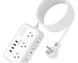 Extension Cord 15 ft, NTONPOWER Flat Plug Power Strip with Long Cord, 6 ... - $44.99