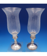 Woodward and Lothrop Hurricane Lamp Candlestick Pair #47 12&quot; x 4 1/2&quot; (#... - $419.36 CAD