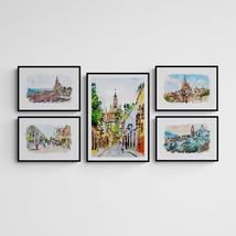 Premium Art Print Set Magic Towns of Mexico in Watercolors, by Dreamframer Art - £133.96 GBP+