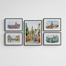 Premium Art Print Set Magic Towns of Mexico in Watercolors, by Dreamframer Art - £128.46 GBP+