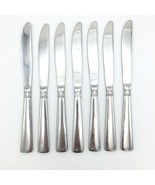 REED BARTON Sanderling stainless flatware - 7 replacement dinner knives - £14.29 GBP