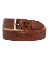 Chedron Western Cowboy Leather Belt Anteater Pattern Removable Silver Bu... - £23.88 GBP