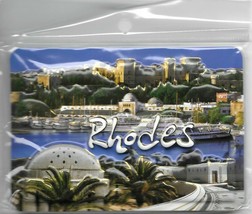 Greece Souvenir Fridge Magnet Rhodes Port 9.5cm X 6.5cm - $183.70 MXN