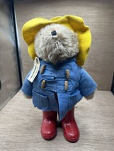 1981 Paddington Bear EDEN 13&quot; Plush Rain Boots Toy Stuffed Animal - £19.46 GBP