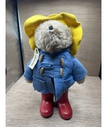 1981 Paddington Bear EDEN 13&quot; Plush Rain Boots Toy Stuffed Animal - $466.84 MXN