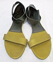 CHLOE Black &amp; Bronze Leather Two Tone Ankle Strap Sandal - Size 39 - New... - $156.00