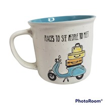 I Love It &quot;Retro Travel Bag&quot; Embossed Ceramic Coffee Tea Mug Cup 16oz Cu... - £12.37 GBP