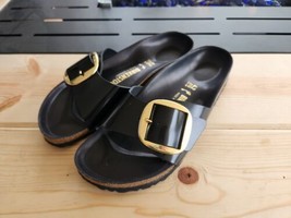 Birkenstock Madrid Big Buckle Slide Sandal Black EU 42 L11 M9 NARROW - £86.24 GBP