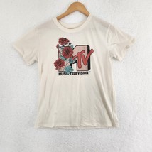 MTV T-shirt Cream Unisex Music Lover Medium - $15.84