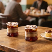 2 espresso cups with wooden rings, 14 ounce espresso cups - $12.77
