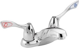 1-1/2 Gpm, 4-Inch, Two-Handle Centerset Bathroom Faucet In Chrome From Moen - £103.99 GBP