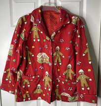 Nick &amp; Nora Medium Sleepwear SHIRT ONLY Holiday Sock Monkey Gingerbread ... - $10.00