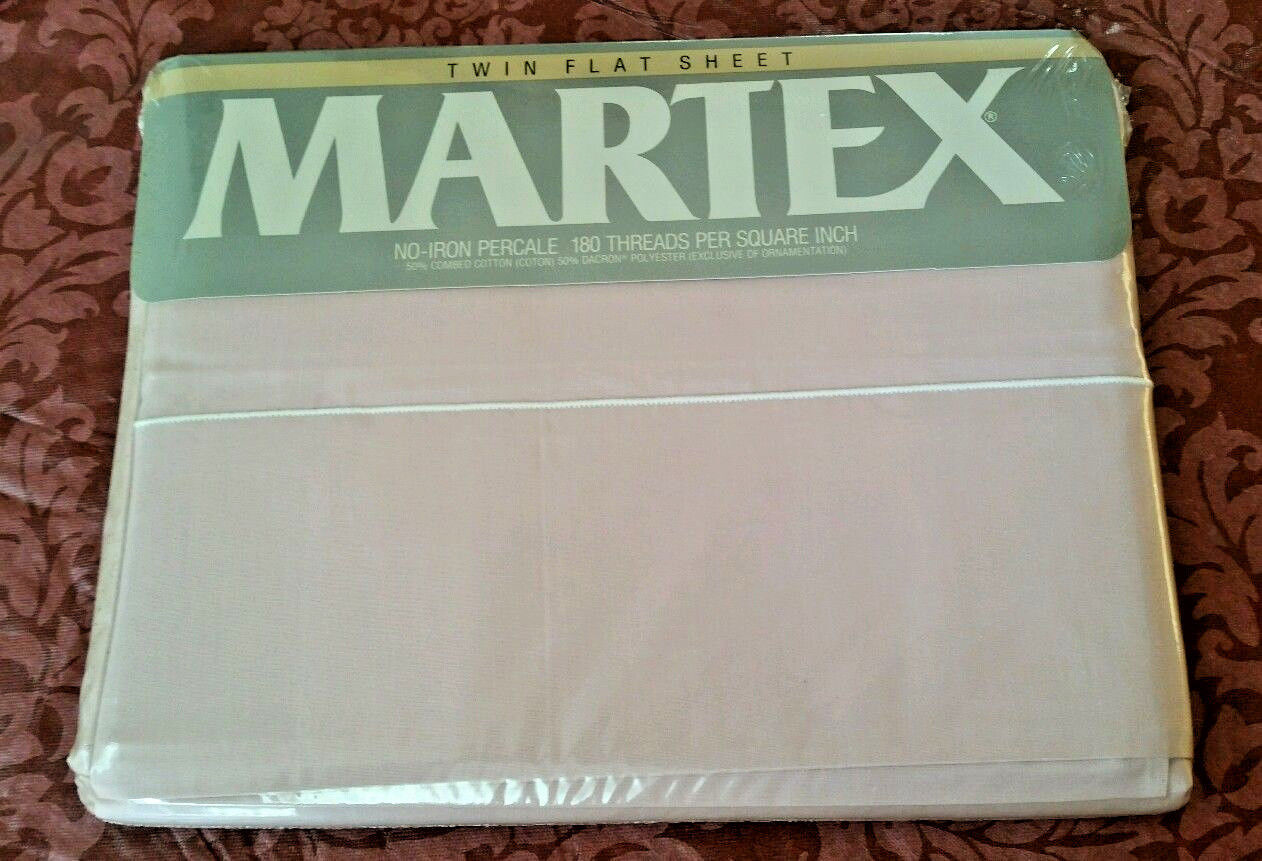 NIP Martex Pink Twin Flat Sheet 180 count - $7.91
