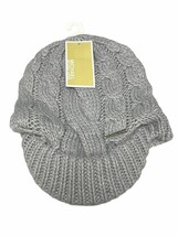 Michael Michael Kors Women’s Gray Cable Knit Newsboys One Size Cap Hat M... - $24.99