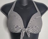 Bond-Eye Australia Wireless Bikini Swim Top Size M / L Black White Tie F... - $19.99