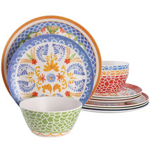 Laurie Gates California Designs Tierra 12 Piece Bamboo Fiber Dinnerware ... - £37.22 GBP