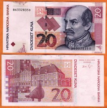 CROATIA 2012  UNC 20 Kuna Banknote Paper Money Bill P-39b - £4.64 GBP